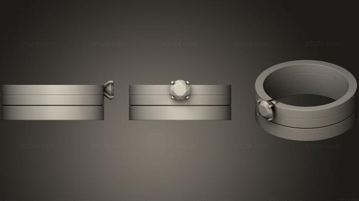 Ювелирные перстни и кольца (Кольцо 123, JVLRP_0605) 3D модель для ЧПУ станка